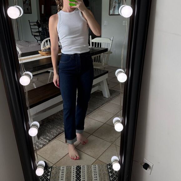 Madewell Womens Dark Denim 90’s Straight Jean - Picture 2 of 10